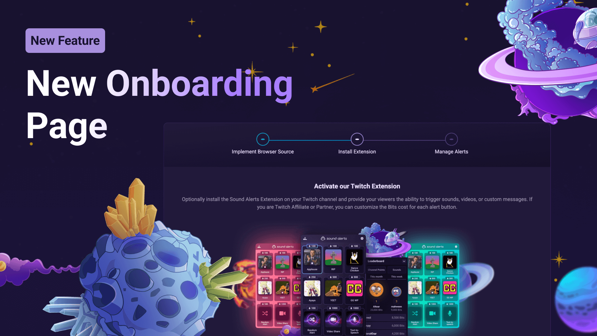 This image shows the Sound Alerts onboarding page for new streamers.